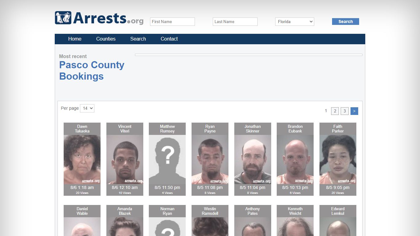 Pasco County Arrests and Inmate Search